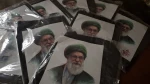 دوخت و پخش پارچه مشکی به همراه عکس رهبر شهیدمون 2